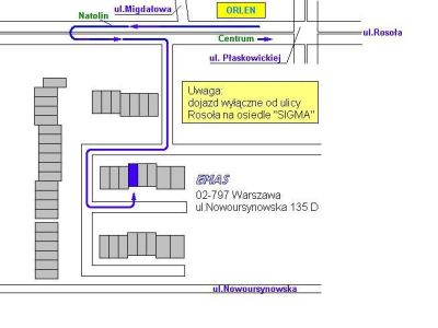 Mapa dojazdu